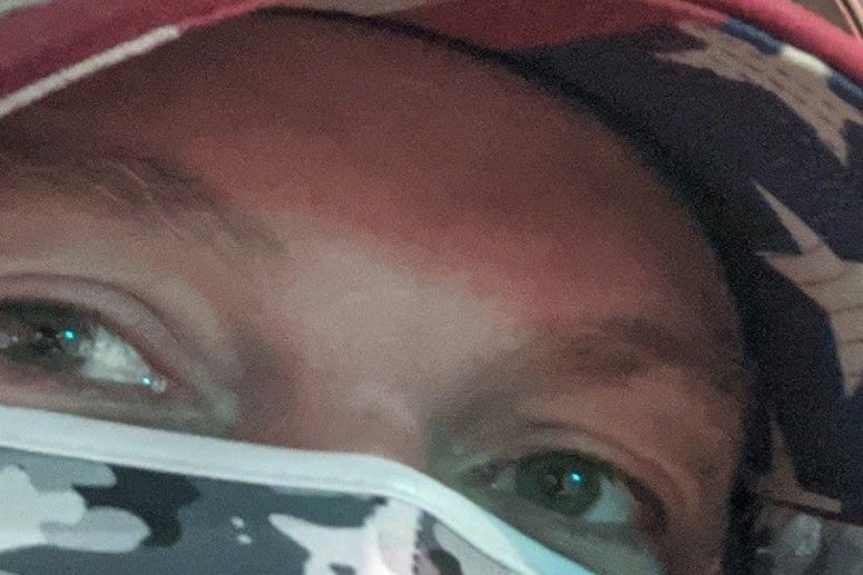 honey Ted mask close up