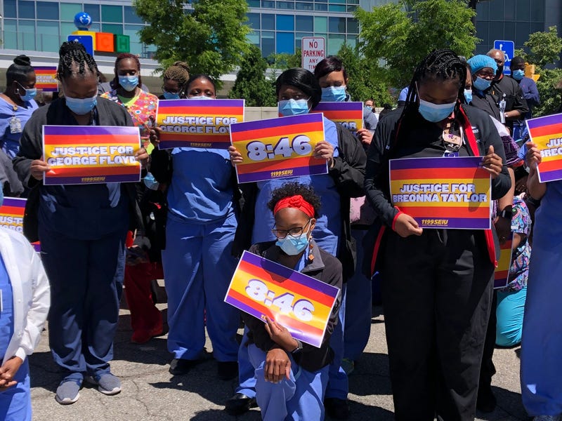Healthcare Workers Honor George Floyd