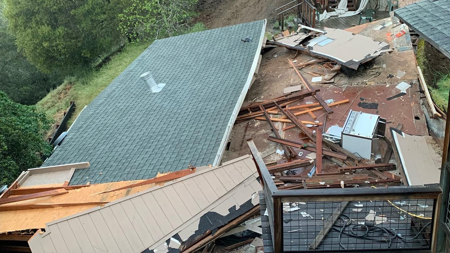 Photos: Marin County house caves in after recent rainstorm