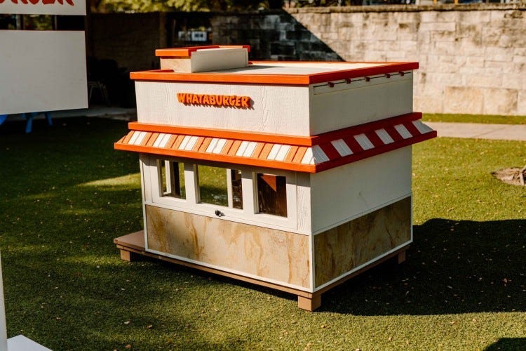 Back of Whataburger dog house