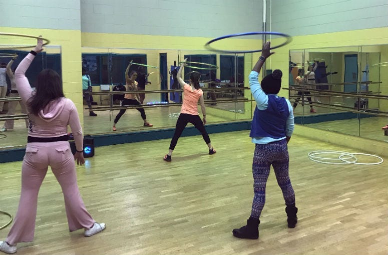Philadelphians are moving and grooving at an innovative hula hoop exercise class, led by Philadelphia Parks & Recreation.
