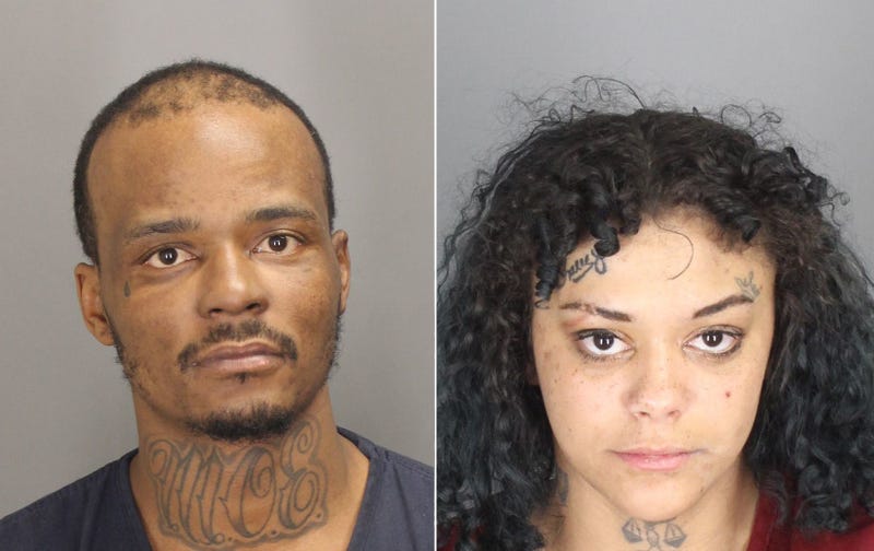 Jowuan Lawrence Shorter, left and Kylee Lynn Berry booking photos