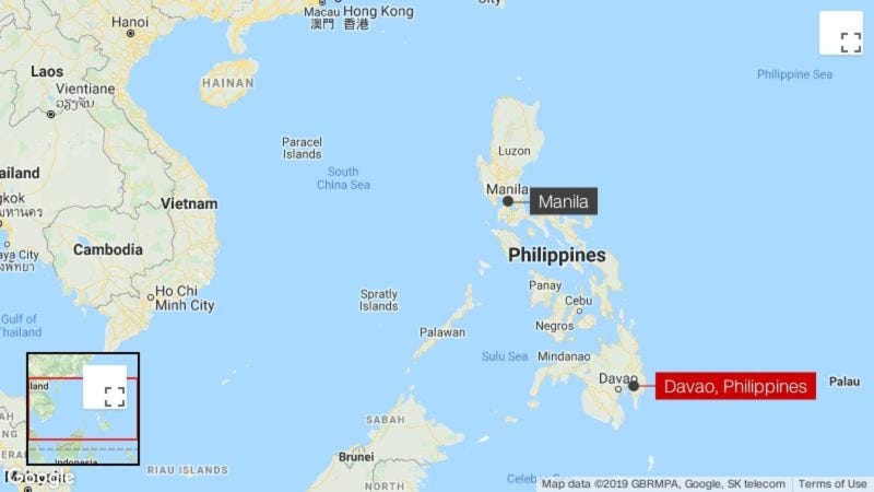 A six-year-old girl was among three people killed when a 6.8-magnitude earthquake struck the island of Mindanao, in the southern part of the Philippines.