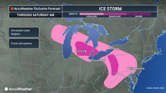 Michigan ice storm map