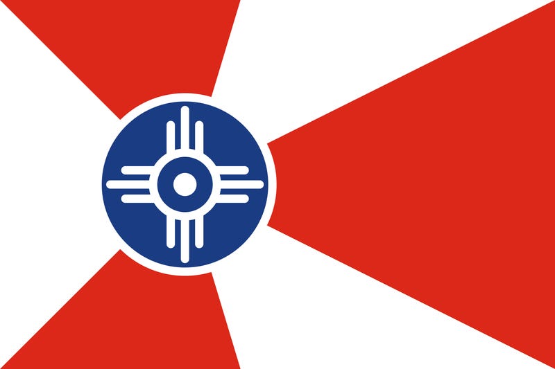 Flag of Wichita, Kansas.  Air Capital of the World.