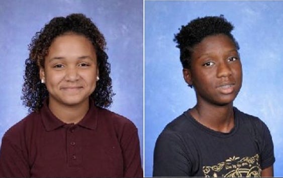 Missing sisters Iris Perez (left) and Tamara Perez (right) were last seen heading towards the woods near their home in Houghton Lake, Michigan