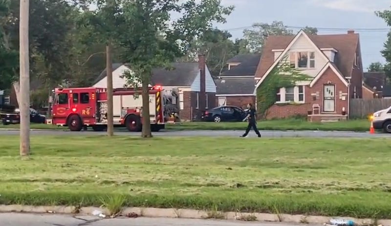 One driver is dead following an early morning crash that sent one vehicle careening into a home and damaged a gas line in Detroit.