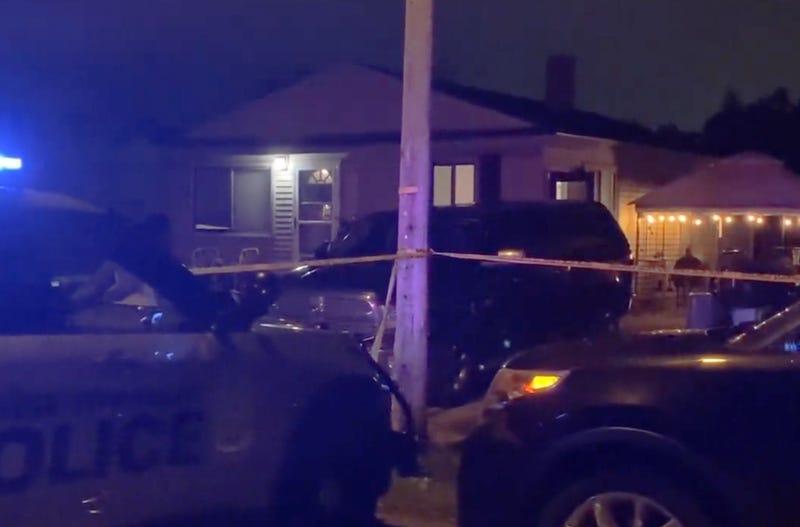 A Clinton Township man was arrested overnight after he allegedly shot and killed his wife in front of their two young children on Thursday evening.