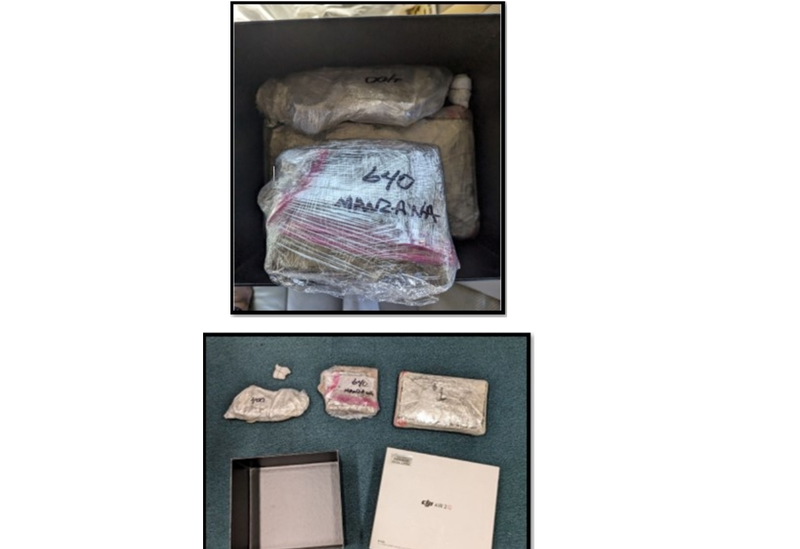 The packages found by police while investigating an NYPD officer for allegedly distributing fentanyl. 
