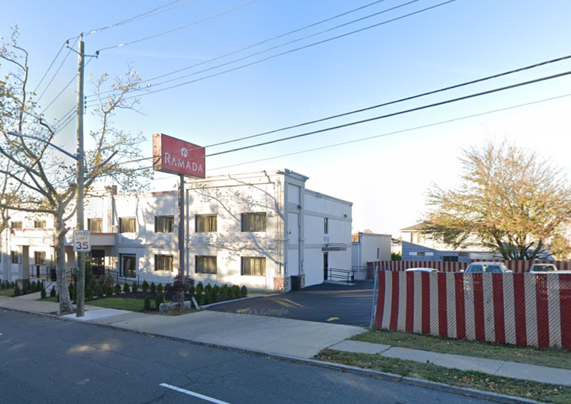 The Ramada Inn in Willowbrook, Staten Island where meth was found in one of the rooms on Wednesday, Oct. 4, 2023.