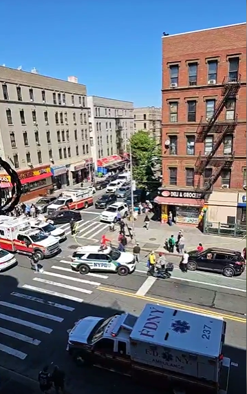 Police surround street after reported shooting on Sept.14. 