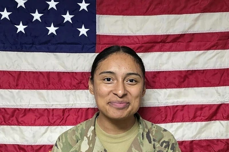 This undated photo provided by the U.S. Army shows Pfc. Katia Duenas Aguilar. Duenas Aguilar was a soldier assigned to Fort Campbell, Ky. Clarksville, Tenn., police said she was found dead in a home near the Army installation on Saturday, May 18, 2024. A recent autopsy found that Duenas Aguilar suffered nearly 70 stab wounds.