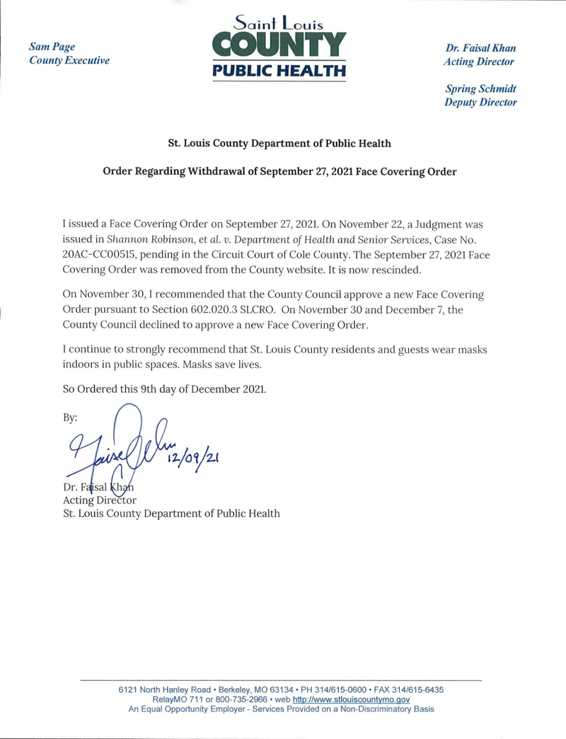 Dr. Khan letter