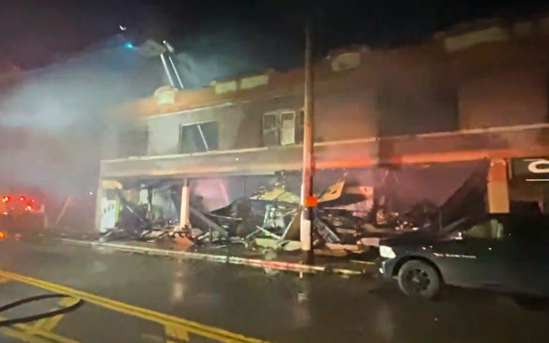 People who had been living inside a vacant building on the city's east side had to flee overnight after a large fire destroyed their home.