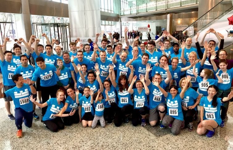 Susan Warmerdam and group at Fight For Air Climb