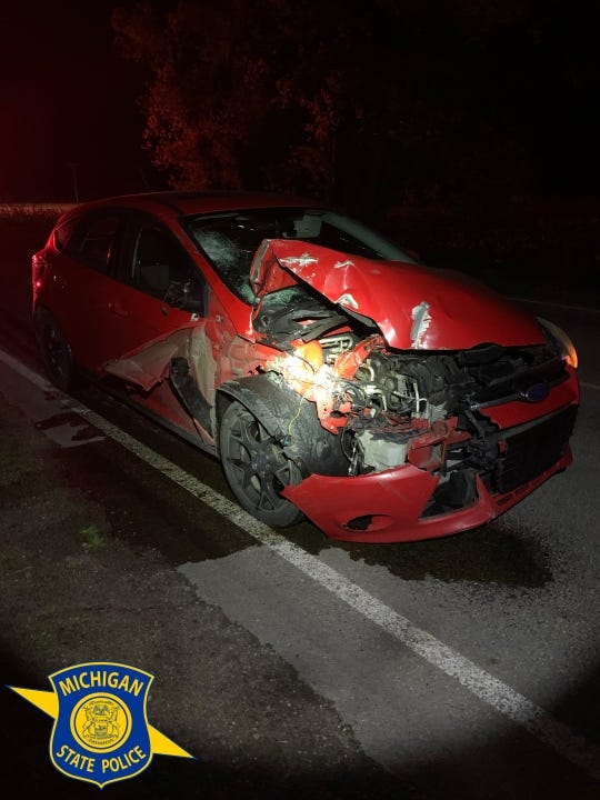 Five people were hurt, with two sustaining serious injuries, after a vehicle hit an Amish buggy from behind near the Michigan-Indiana state line over the weekend.
