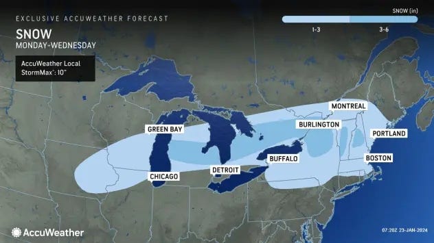 AccuWeather snow forecast