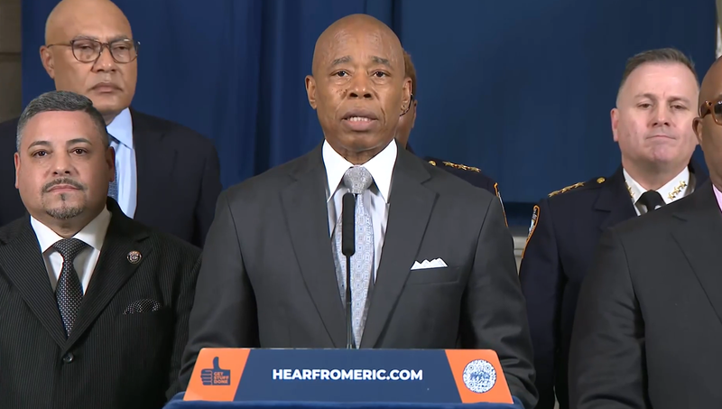 Mayor Eric Adams and public safety officials held a briefing to announce the reversal of certain FDNY and NYPD budget cuts on Wednesday.