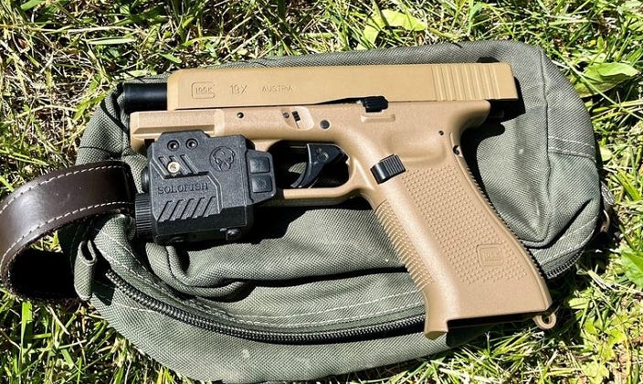 An airsoft handgun confiscated by police in the incident at Waverly High School in Lansing.