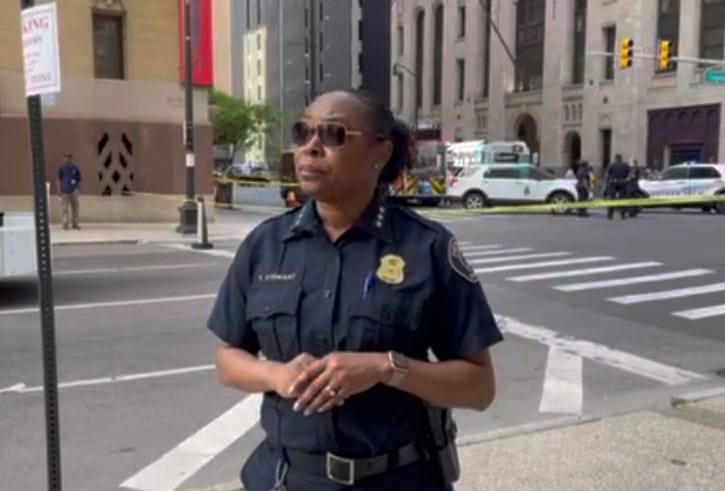 A pedestrian is dead after police say they were walking across the street in downtown Detroit when they were struck by a bus on Friday morning.
