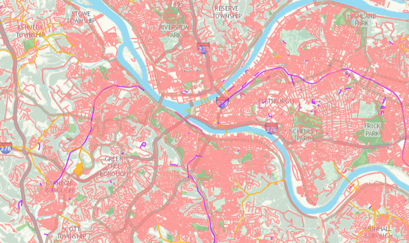 Snow Roads Coverage Map