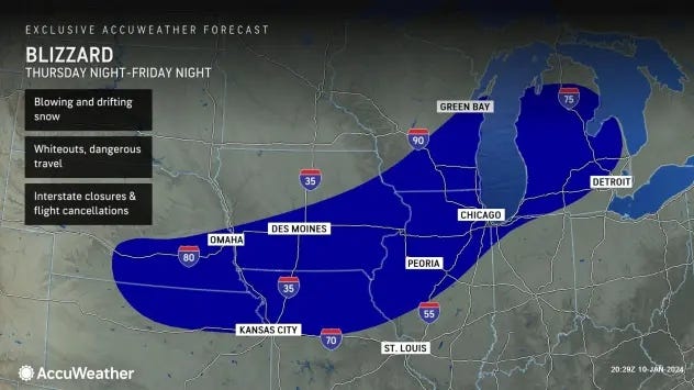 AccuWeather Blizzard forecast