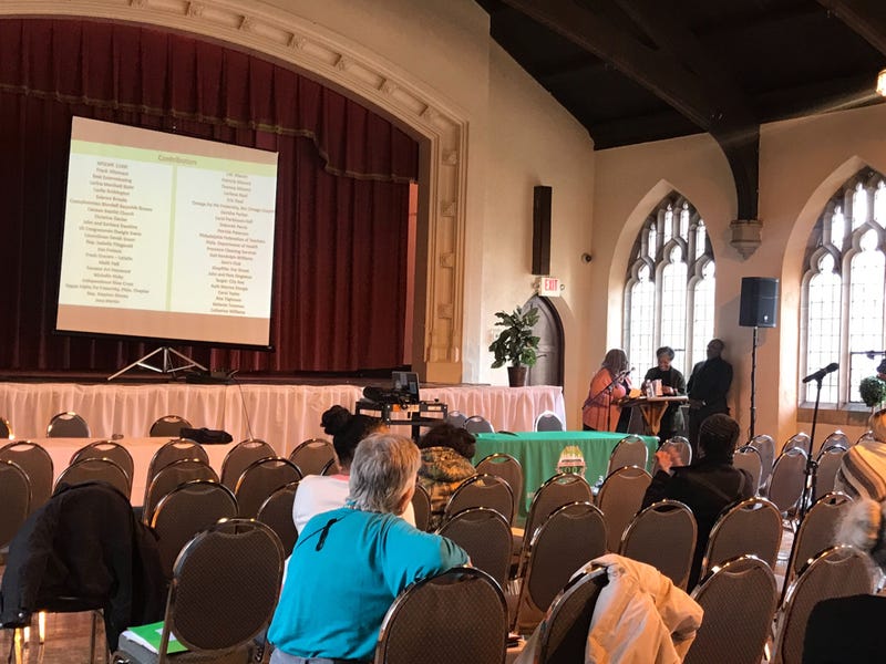 The "Gun Violence: Beyond a Conversation" event at Canaan Baptist Church in Germantown included a gun buyback event.