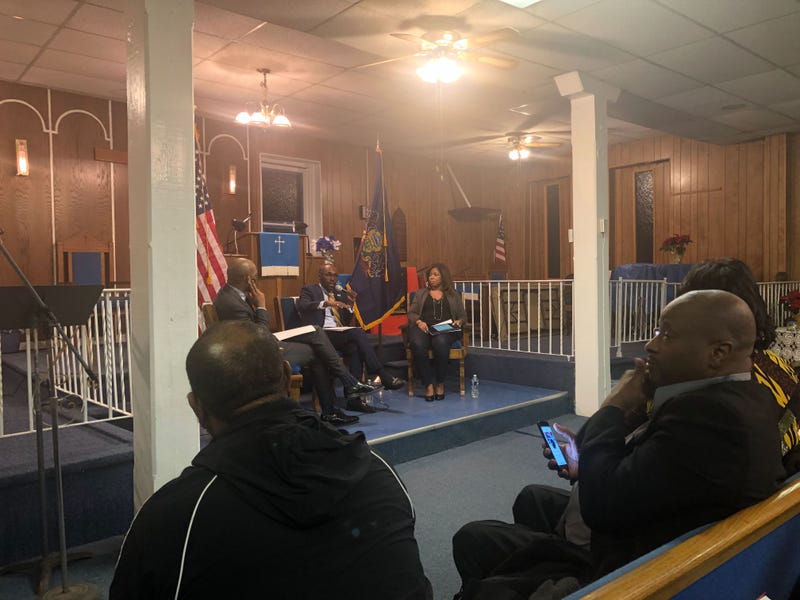 Paris Dennard was among the speakers at a Black Voters for Trump event at First Immanuel Baptist Church in North Philadelphia.