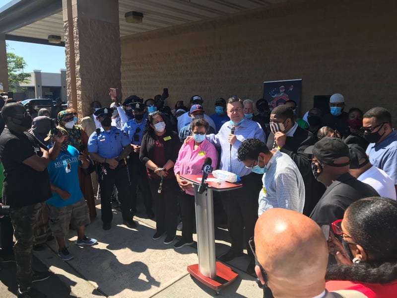 Jeff Brown at the reopening of The Brown ShopRite store at 52nd Street and Parkside Avenue