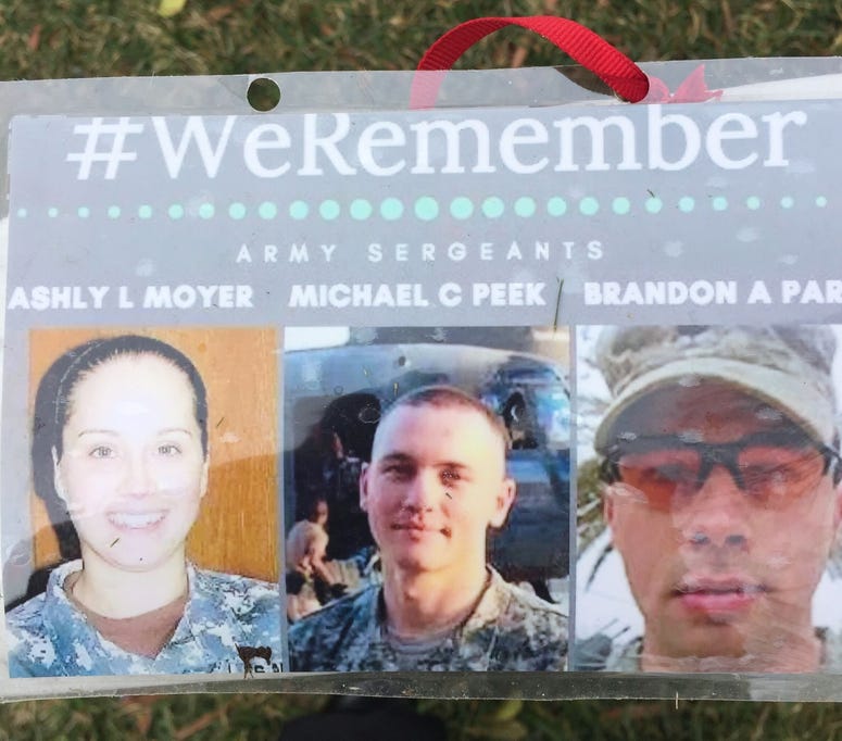 A momento left at Arlington National Cemetery
