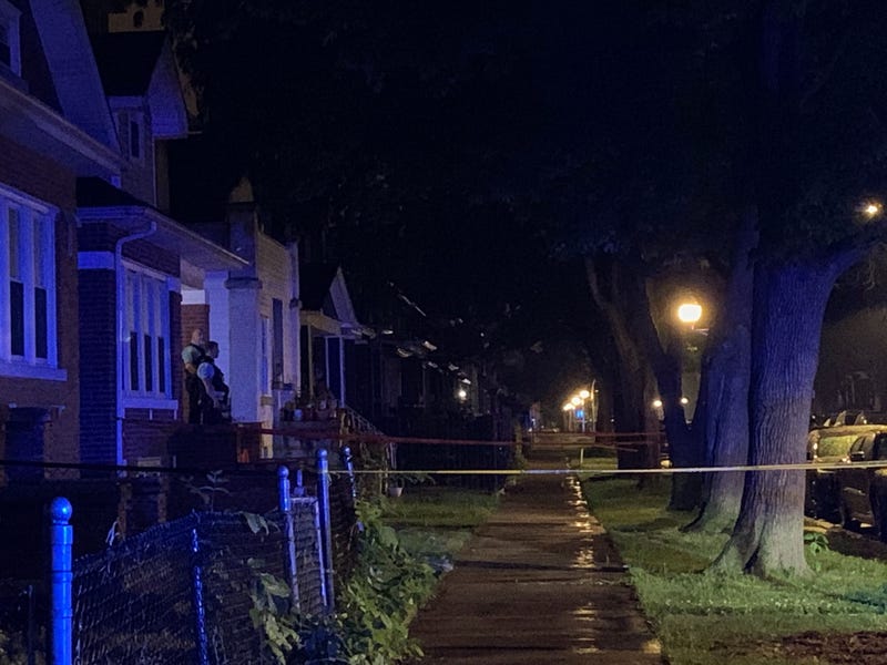 Chicago police investigate a shooting Saturday night in Austin that left a 13-year-old girl fatally struck by a stray bullet and two teenage boys also wounded.