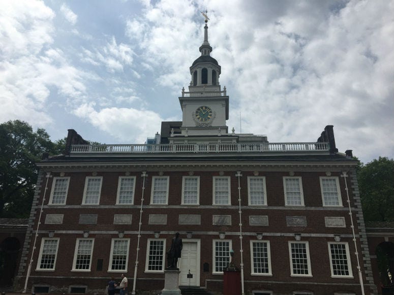 Independence Hall in Philadelphia.
