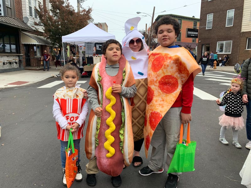 A group of kids in costumes at the East Passyunk Avenue Fall Festival and Spooky Saturday