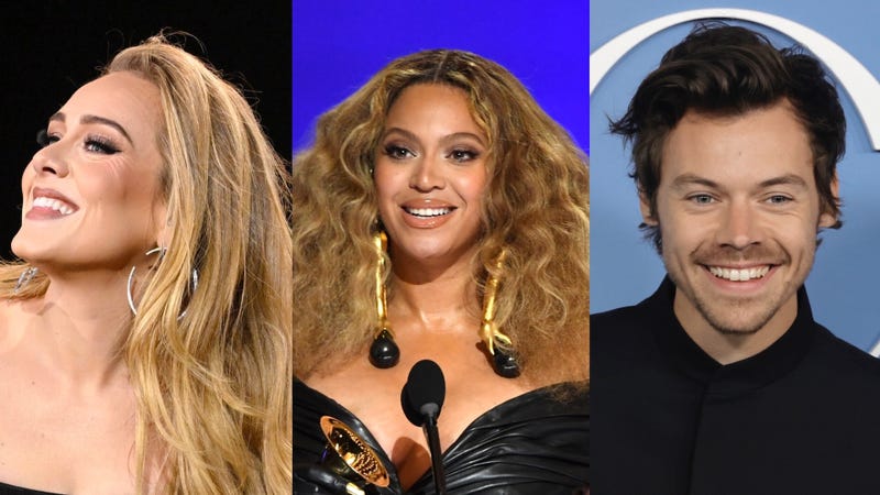 Adele, Beyoncé, Harry Styles