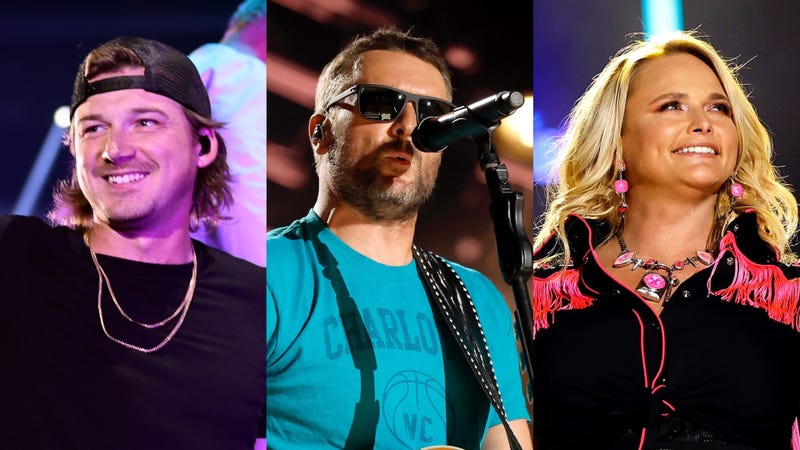 Morgan Wallen, Eric Church, Miranda Lambert 