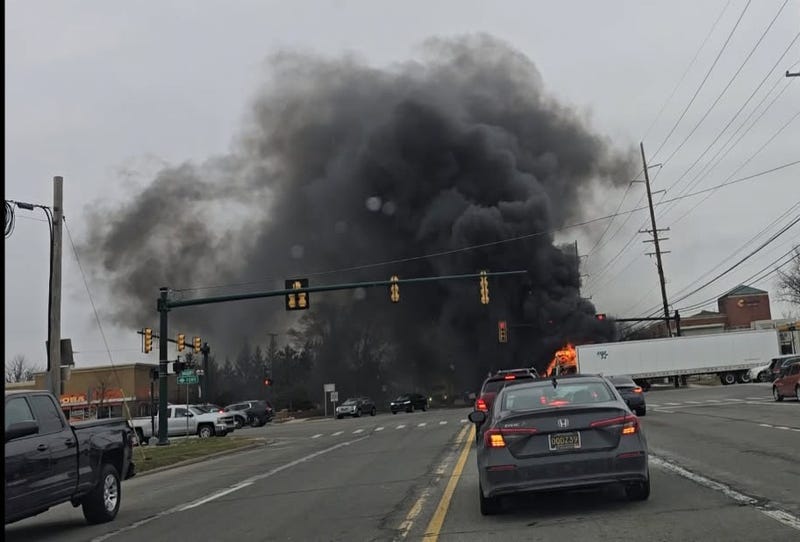 smoke at crash scene
