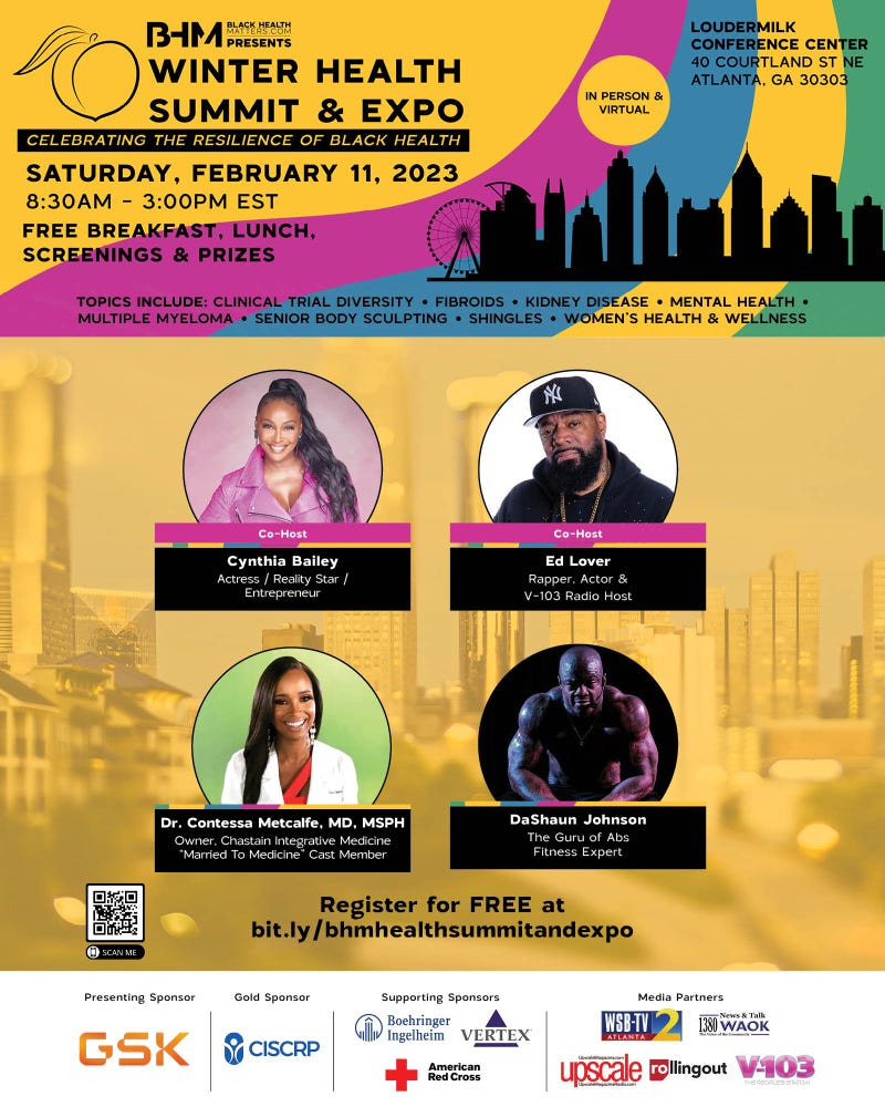 Atlanta, Black health, Ed Lover, Dr. Contessa