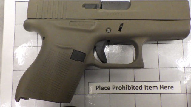 Gun stopped by TSA Security at Pittsburgh International Airport on December 18, 2024