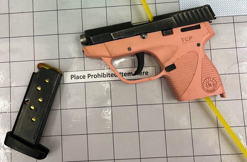 Pink gun stopped by TSA on February 12, 2025