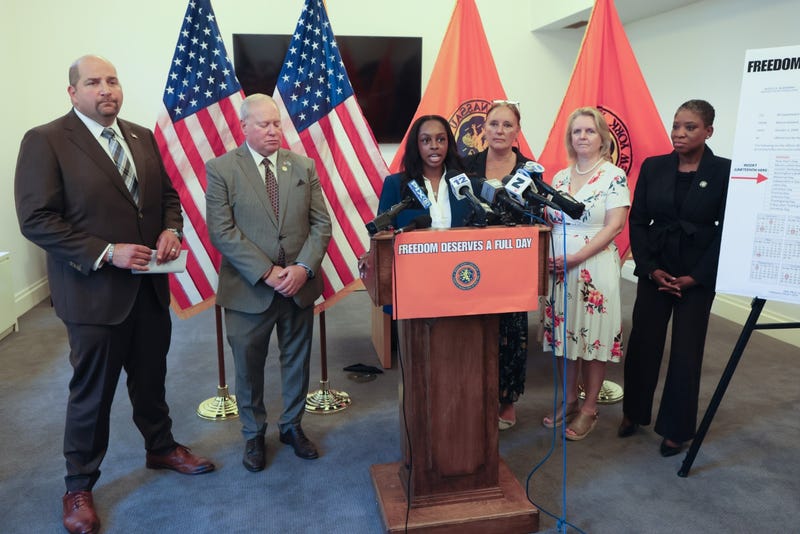 Leg. Seth Koslow, Arnold Drucker, Olena Nicks, Delia DeRiggi-Whitton, Debra Mulé, State Senator Siela Bynoe (L to R).