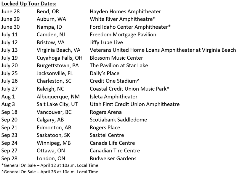 'Locked Up' Tour dates 