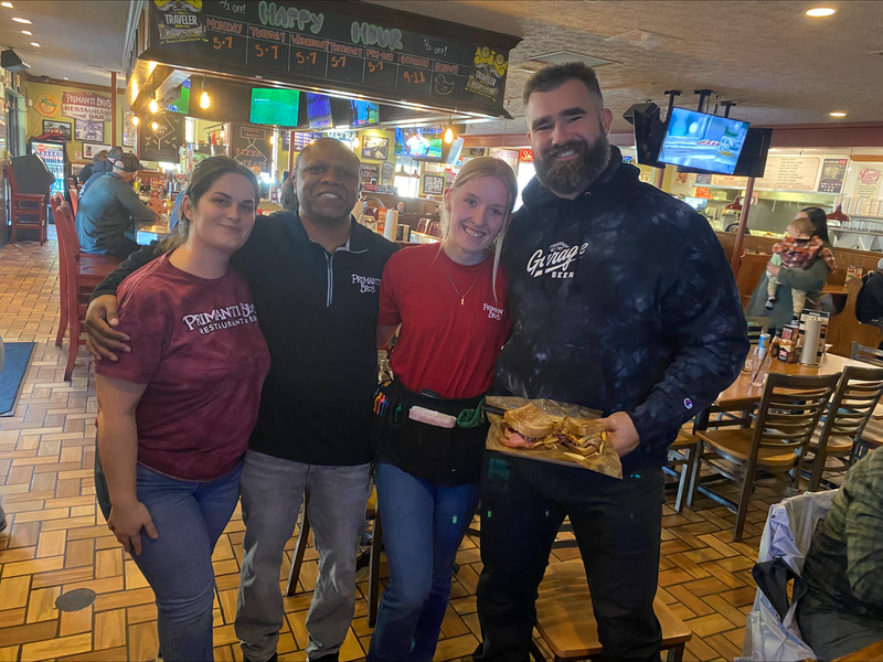 Jason Kelce at Primanti Bros. 