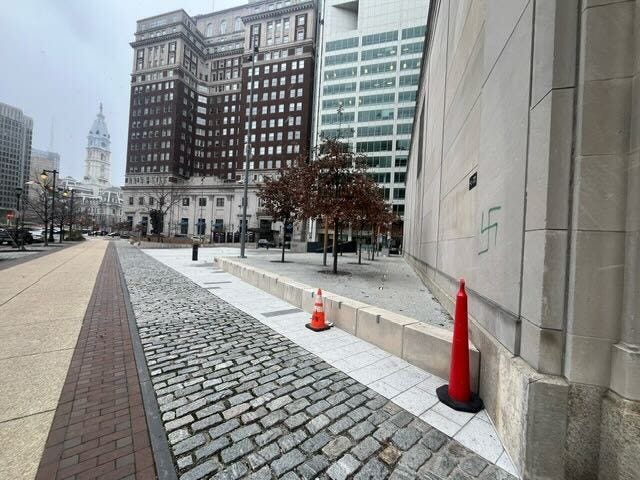 Horwitz-Wasserman Holocaust Memorial Plaza in Center City defaced with swastika