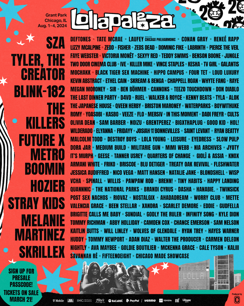 Lollapalooza lineup