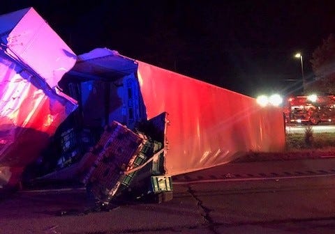 A portion of US-23 in Livingston County was closed for hours overnight after reports say a semi truck crossed the median and crashed into oncoming traffic, killing at least two people.