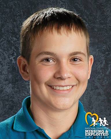 New age progression image of Timmothy Pitzen at age 16