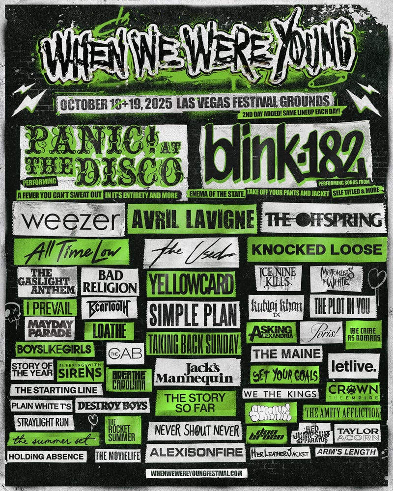 When We Were Young 2025 Day 2 lineup artwork