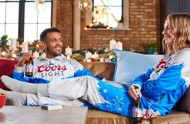 Coors Light holiday onesie