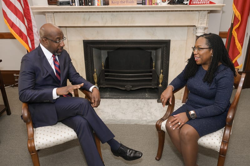 Warnock meets first Black female Scotus nominee