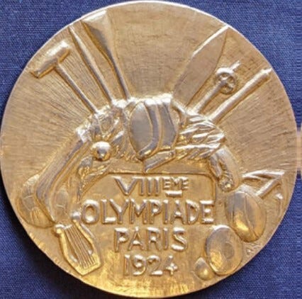 Osborn's 1924 Olympic gold medal.